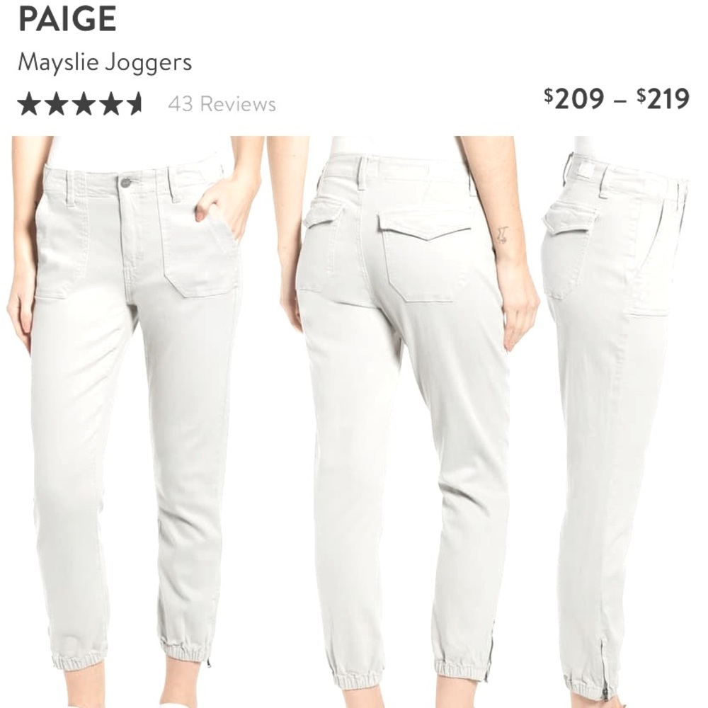 PAIGE mayslie jogger in white